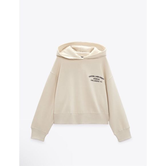 ★ZARA★ NAUTICAL EMBROIDERED TEXT SWEATSHIRT NAUTICAL EMBROIDERED TEXT SWEATSHIRT - Navy blue | ZARA